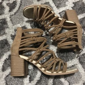 Dolce vita Nude strap chunky sandals heel